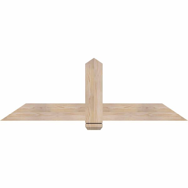 Ekena Millwork Eugene Smooth Timber Gable Bracket, Douglas Fir, 60"W x 20"H x 1 1/2"D x 5 1/2"F, 8/12 Pitch GBW060X20X0206EUG00SDF - main
